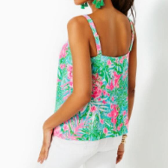 Lilly Pulitzer Nadia Cami Leaf It Wild XXS - Picture 9 of 9